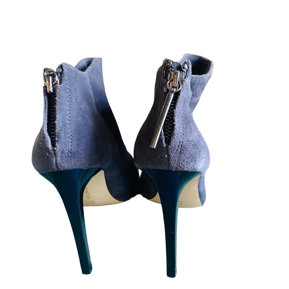 French Connection Grey Suede Pointed Stilleto Heeled Bootie - Picture 4 of 8